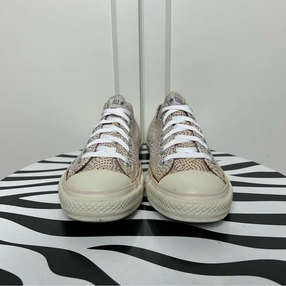 Converse ctas low polka dot heart purple beige - Picture 2 of 8
